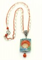Coral Scallop Shell Necklace