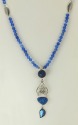  Drusy & Crystal Pendant Necklace--ENDLESS 35" LENGTH