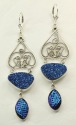  Drusy & Crystal Pendant Necklace--ENDLESS 35" LENGTH