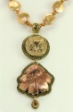 Hand Made Czech Button Pendant Necklace
