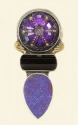 Czech Glass & Drusy Pin-Pendant  