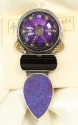 Czech Glass & Drusy Pin-Pendant  