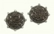 Echo of the Dreamer Vintage Silver Czech Glass Large Clip Earrings