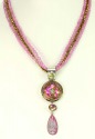 Czech Glass Button Necklace