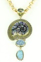 Amy Kahn Russell Dichroic Nautilus Clip Dangles
