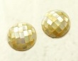 Amy Kahn Russell Mother of Pearl Dome Clip Earrings