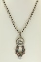 Vintage Micro-Mosaic Horseshoe with Dressage Emblem