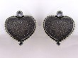 Black Drusy Double Heart Necklace