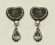 Silver Drusy Hearts Bracelet