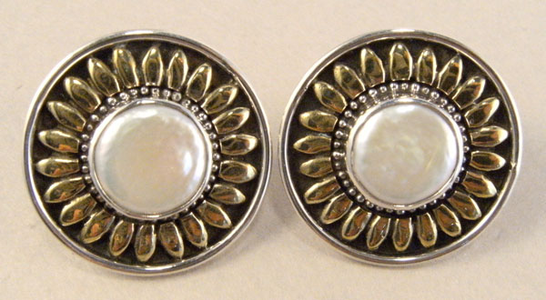 Echo of the Dreamer Brass Sunflower Post Earrings