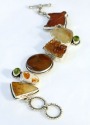 Echo of the Dreamer Rutilated Quartz & Fire Opal Bracelet