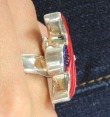 Charles Albert Hand-Made Austrian Glass Fish Ring