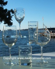 All Purpose Etched Fish wine Glasses – Kate and Company