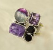 Echo of the Dreamer Amethyst & Fluorite Statement Ring