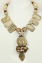 AMY KAHN RUSSELL Fossilized Coral & Ammonite Statement Collar