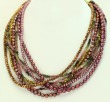 Multi-Strand Tourmaline & Fresh Water Pearl Necklace