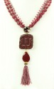 Garnet Tassel Earrings