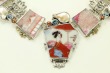Mars & Valentine Vintage Geisha Tile Statement Collar