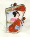 Mars & Valentine Vintage Geisha Tile Statement Collar
