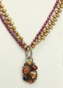 Gemstone Cluster Pendant Necklace
