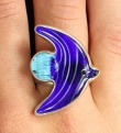 Charles Albert Hand-Made Austrian Glass Fish Ring