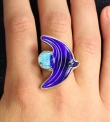 Charles Albert Hand-Made Austrian Glass Fish Ring