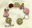 Pink & Fuchsia Bee Bracelet--MATCHING EARRINGS AVAILABLE