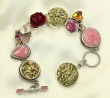 Mars & Valentine Vintage Glass with Bee Cluster Post Earrings