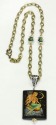 Mermaid with Golden Hair Pendant Necklace