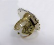 Golden Peacock Statement Ring with Gemstones