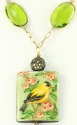 Goldfinch on Cherry Blossom Branch