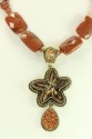 Goldstone Necklace with Dichroic Starfish Pendant