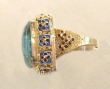 Green Chrysocolla Ring in Gold Vermeil--ORIGINALLY $198.00