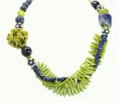 Lapis & Green Coral Statement Necklace
