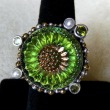 Mars & Valentine Green Dahlia Ring
