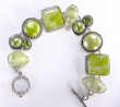 Green Pearl Cluster Ring