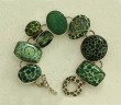 Dark Green Quartz Clip Earrings--CAN BE CONVERTED TO POST
