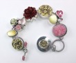 Golden Bee Bracelet with Pink Heart
