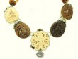 Carved Bone & Horn Statement Collar