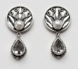 Ice Crystal Post Dangle Earrings
