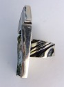 Immortals Vintage Asian Tile Ring with Green & Gold Accents
