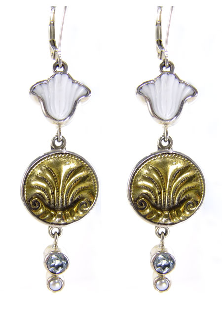 Mars & Valentine Imperial Shell Long Dangle Earrings