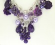 Asian Inspired Amethyst and Jade Necklace