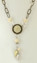 Ivory Coral Flower Pendant Necklace
