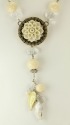 Ivory Coral Flower Pendant Necklace