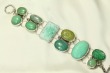 Chrysoprase, Pressed Glass, & Jade Bracelet