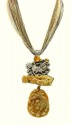 Antique Chinese Silver & Jade Statement Necklace
