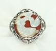 Mother of Pearl & Jasper Fish Ring