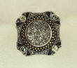 Mars & Valentine Jazz Age Ring with Black Drusy  ("Gatsby Ring"