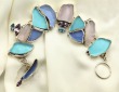 Jeweled Sea Glass Bracelet